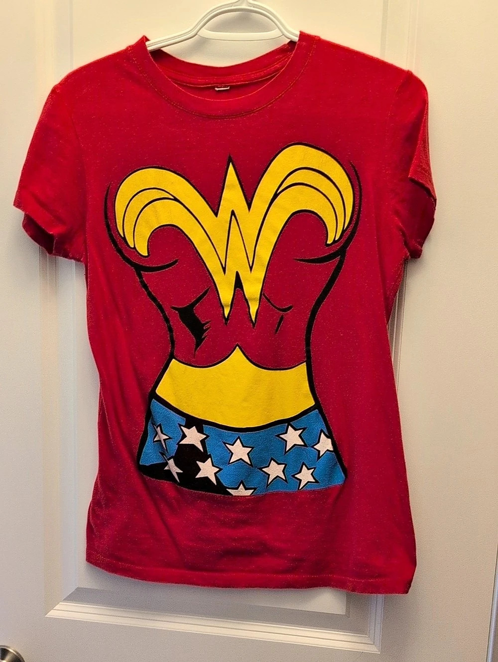 DC Comics Wonder Woman Costume T-Shirt Graphic Tee in Red & Yellow